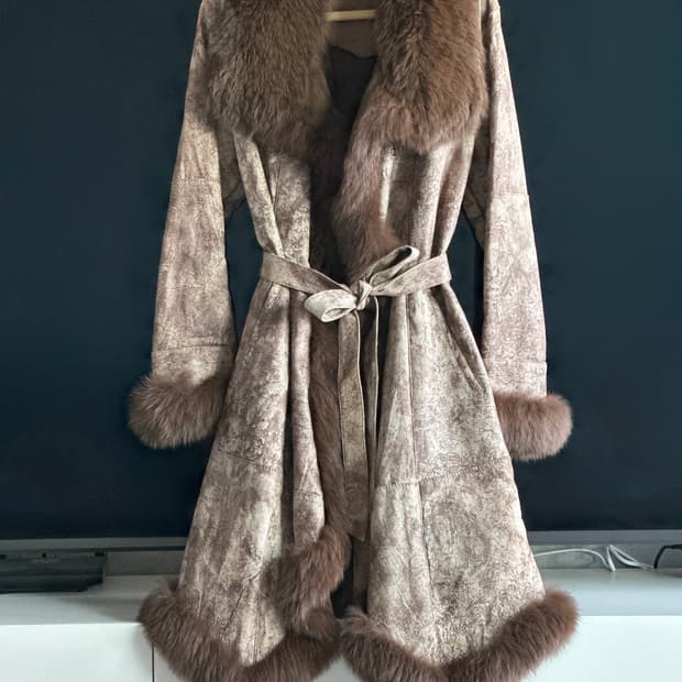 Y2k 리얼 fox무스탕코트