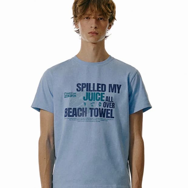 테켓 Be Careful Tee - Sky Blue