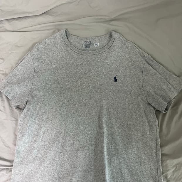 폴로 랄프 로렌 커스텀 슬림 핏 저지 크루넥 티셔츠 화이트 