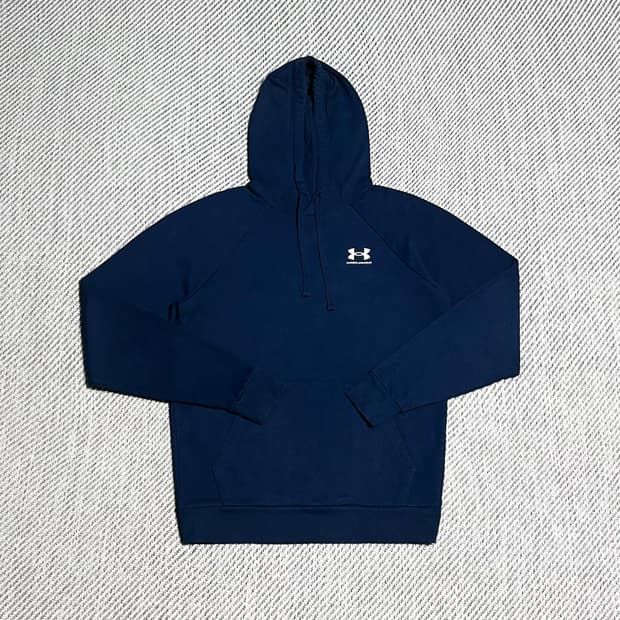 [M] Underarmour 언더아머 네이비 코튼 후드티