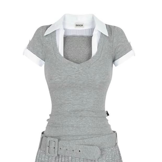 비앤프롬 bnfrom study waist belt dress gray