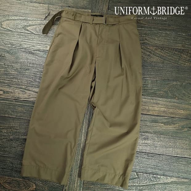 [유니폼브릿지] 핀턱 벨티드 와이드 팬츠 M19200