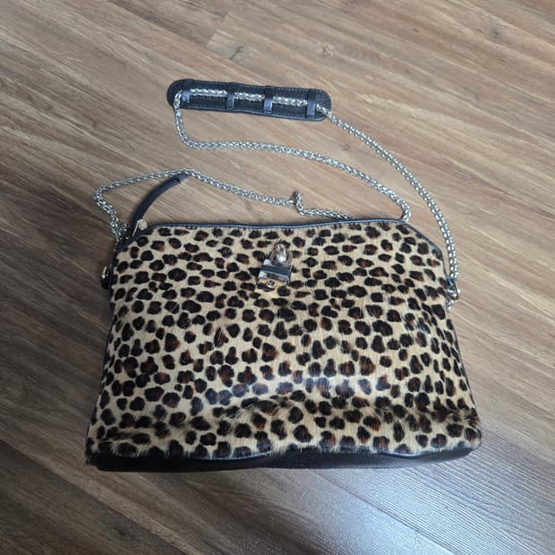 마시모두띠 치타 호피 체인 크로스백 / 클러치