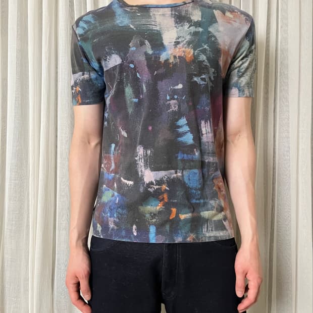 폴스미스 브러쉬 스트로크 풀프린트 티셔츠 paul smith