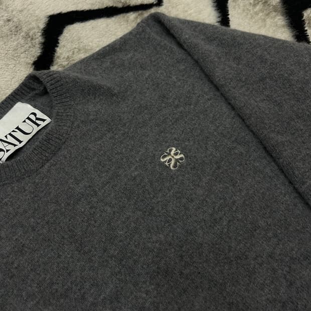 [L]세터 언발란스 캐시미어 블렌드 니트/그레이