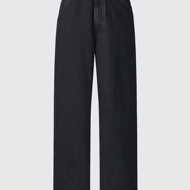 유니클로U 와이드핏 진 다크그레이.31