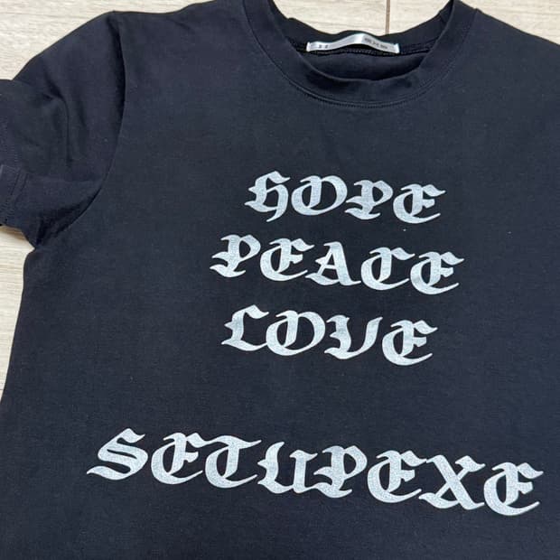 셋업이엑스이 크롭반팔티 