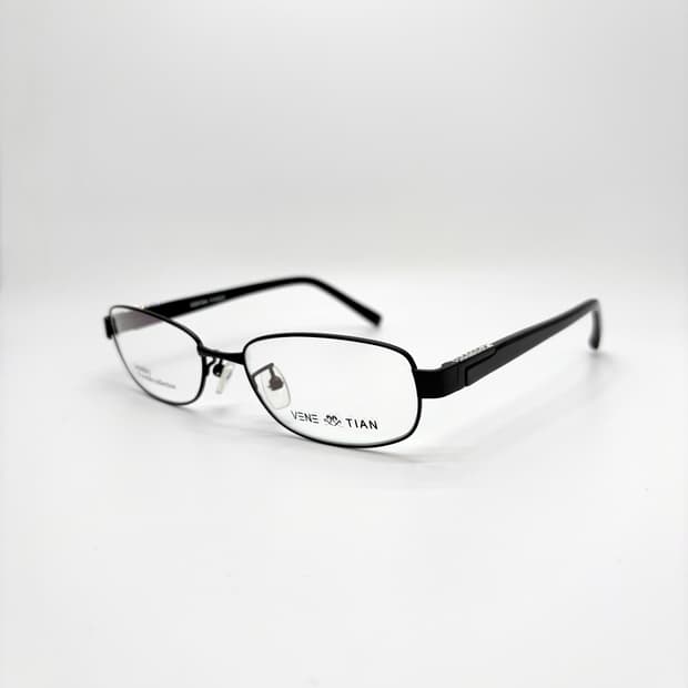 VENETIAN 큐빅 블랙 사각 빈티지메탈테