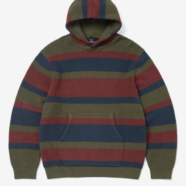 디스이즈네버댓 스트라이프 니트 후드 L