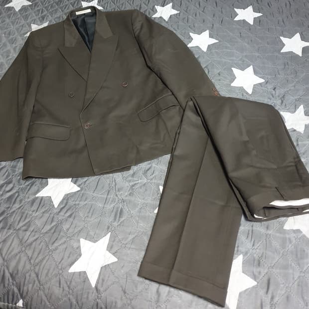 란체티 밀라노 클래식 피크트라펠 더블버튼 수트 셋업