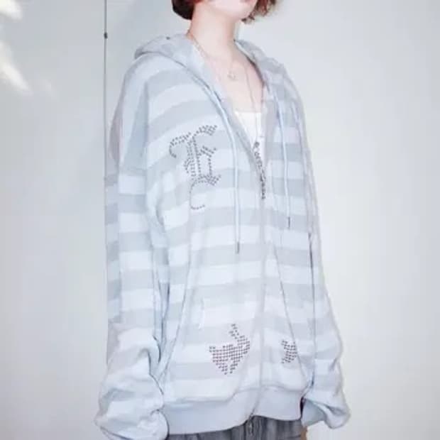 essay 에쎄이 하루후드 스카이블루 하늘색 