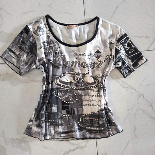 00's 스팽글 y2k t-shirt