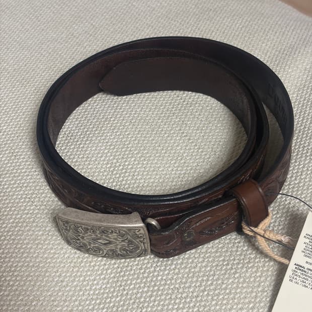 (32) RRL 핸드툴 벨트 hand-tooled