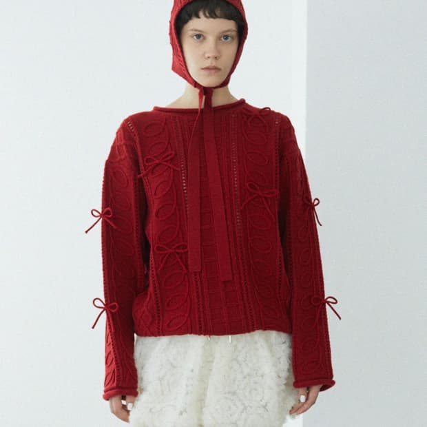 POPPY 레드리본 니트