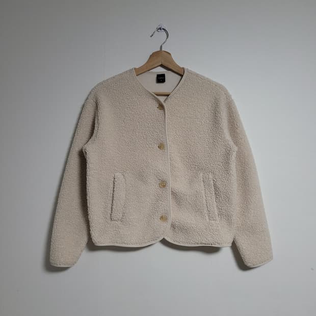 (85) TOPTEN 탑텐 아이보리 뽀글이 양털 자켓 가디건