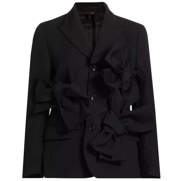 CDG Bow Accented Wool Blazer