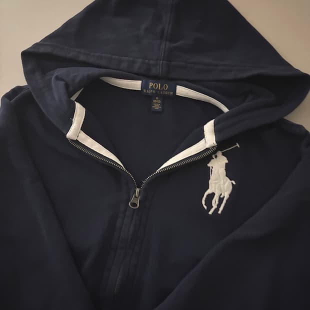 폴로랄프로렌 빅포니 네이비 후드집업