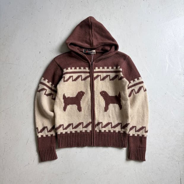 90s BF Goodrich 빈티지 코위찬 울 후드집업 M