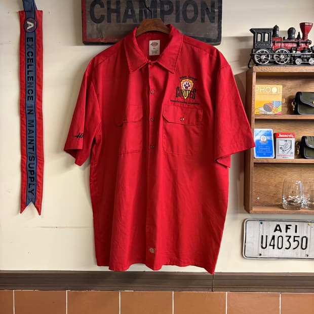 Dickies Red Work Shirt XL 사이즈 260616-5
