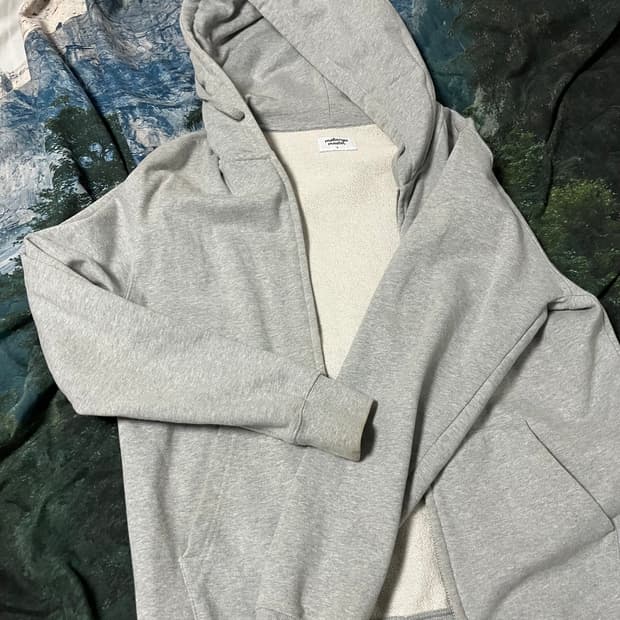 멜란지 마스터 스탠다드 후드 스웨트 집업 - 멜란지 그레이 (L)