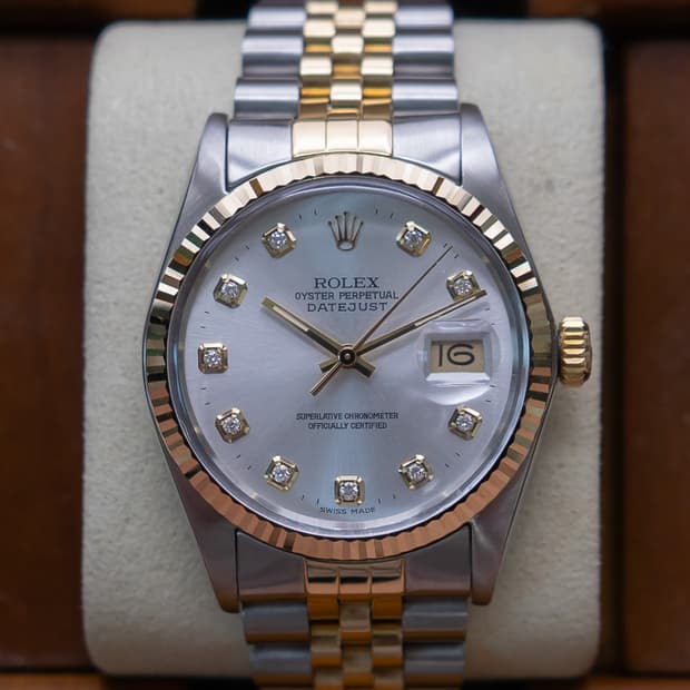 롤렉스 데이저스트 16013 실버 텐포인트 다이아 시계