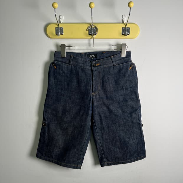 A.P.C. 아페쎄 재팬 인디고 생지 데님 반바지 36