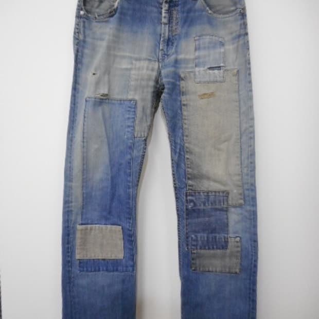 90s kenzo homme patchwork denim
