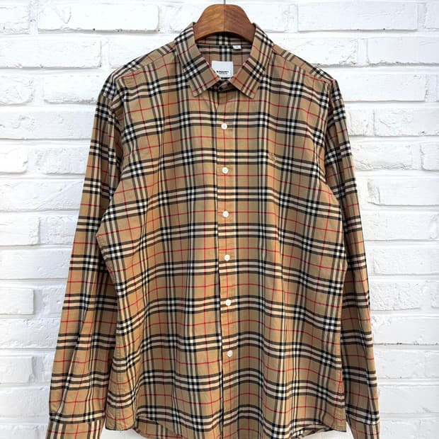 버버리 베이지 노바체크 셔츠