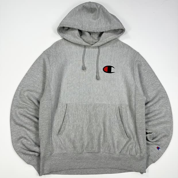 챔피온 오리지널 리버스위브 후드티 그레이 실측L