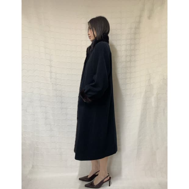 vintage울 캐시미어 코트