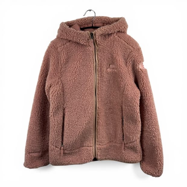 (M) 아이더 양털 셰르파 플리스 후드 집업 자켓 핑크