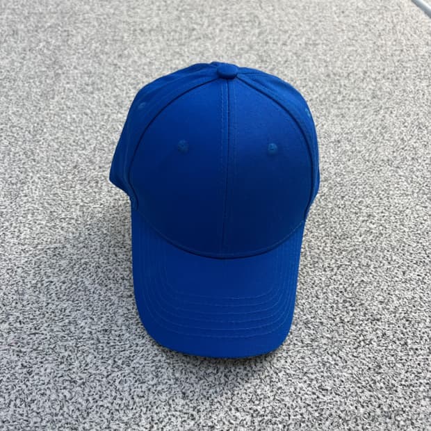 F 빈티지 블루 베이직 무지 볼캡 모자 0504J