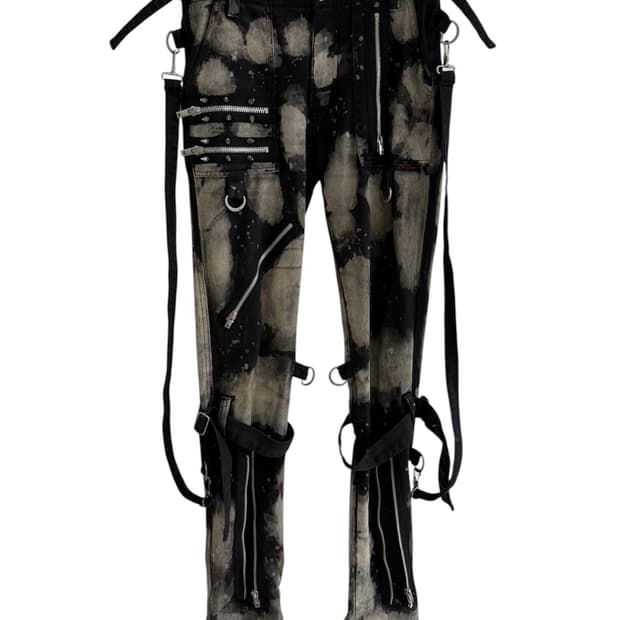 트립 NYC 본디지 스트랩 펑크 팬츠