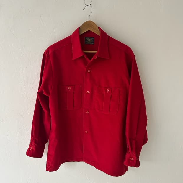 60-70's Sears Perma Prest open collar 