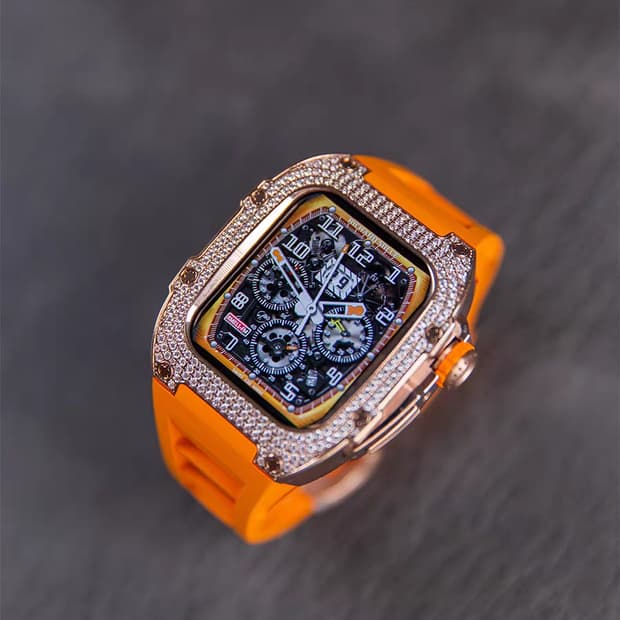 아이스아웃 다이아몬드 리차드밀 스타일 애플워치 스트랩