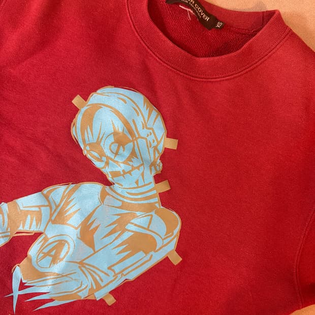 언더커버 버건디 여성 맨투맨 xs 