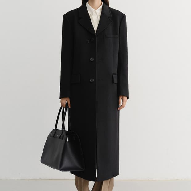 던스크 캐시미어 코트 블랙 xs