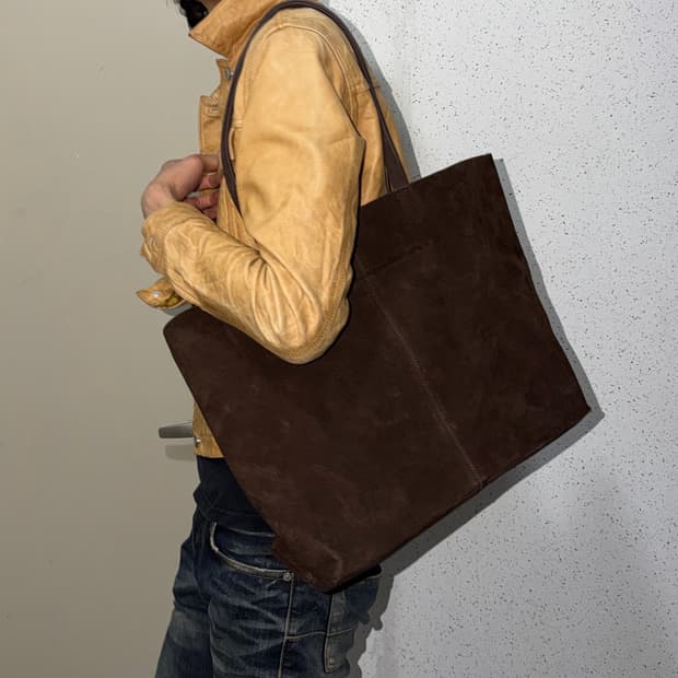 카우 스웨이드 빅 사이즈 도트백