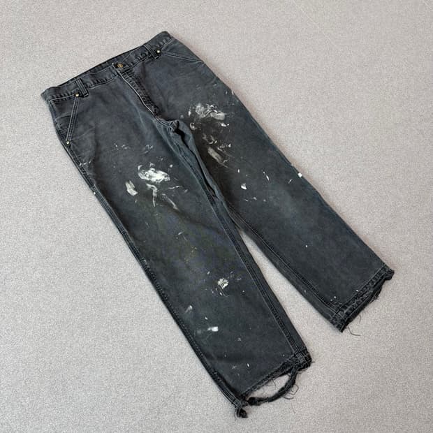 90s 올드 빈티지 칼하트 싱글니 WU1305 B11 BLK