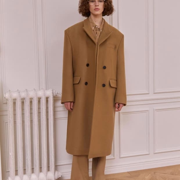 [S] STU 22FW 오버핏 더블 코트 카멜