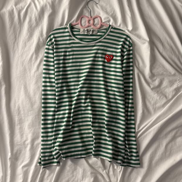 꼼데가르송 그린 단가라 롱슬리브