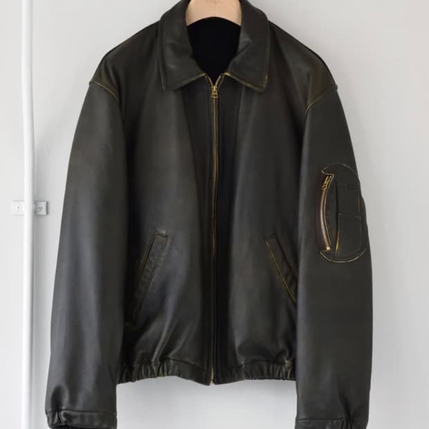 [3] 코모리 24ss 레더 블루종 자켓