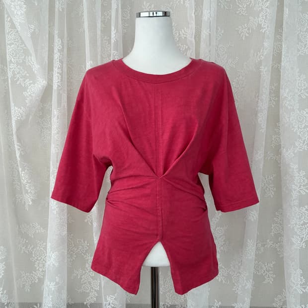 38) 이자벨마랑 드레이프 반팔 티셔츠 핑크