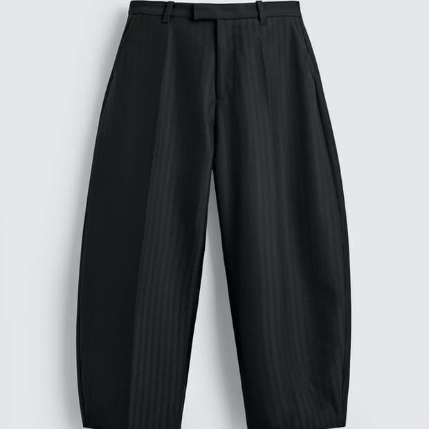 (매물x.새상품) 자라 스튜디오 울 커브드 핏 트라우저