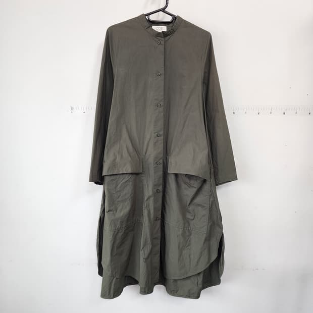 COS 코스 카키색 롱 셔츠 원피스