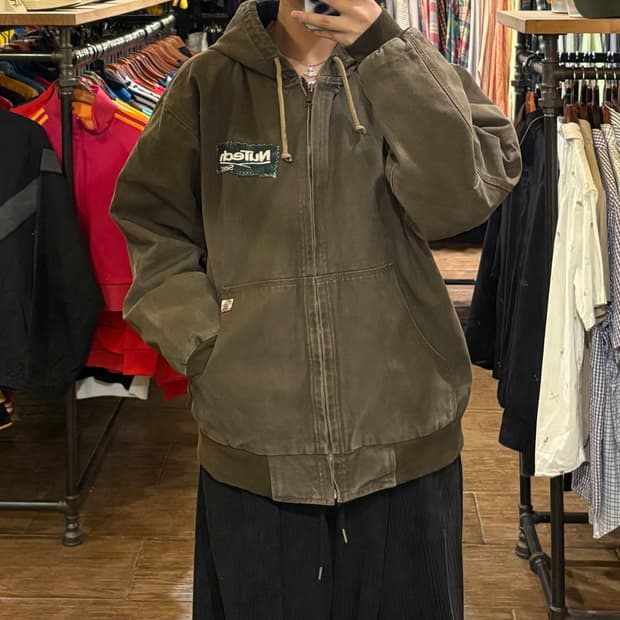 [HI] VTG DRI-DUCK 피그먼트 데님 워크헌팅 자켓 브라운