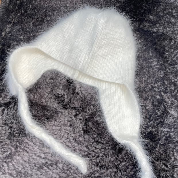 B3shop angora beanie wh