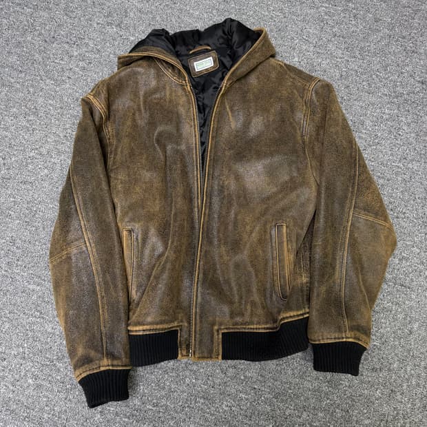 빈티지 레더 자켓 M guess 