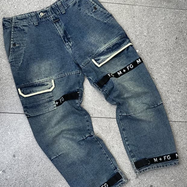 마리떼프랑소와저버 90s 아카이브 테이핑 데님 팬츠