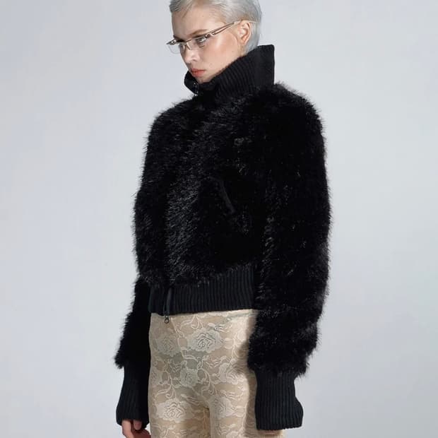 스컬프터 퍼 집업